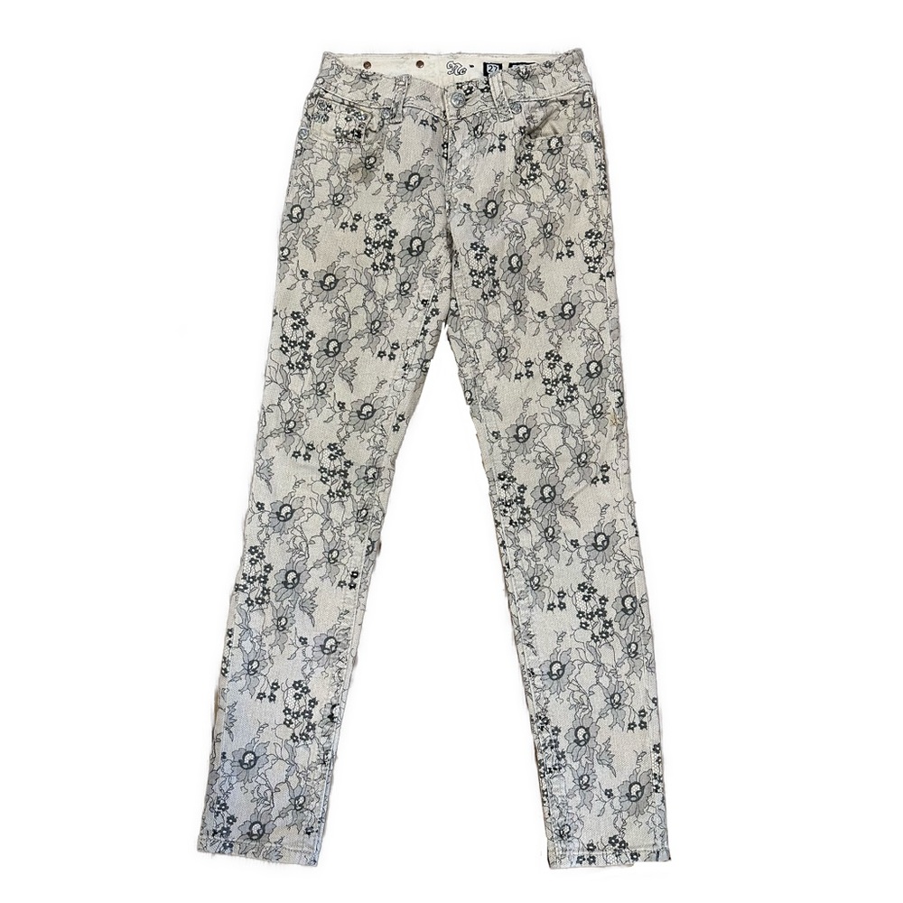 Miss Me Lace Print Jeans Sz 27